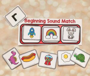 beginning sound match card game