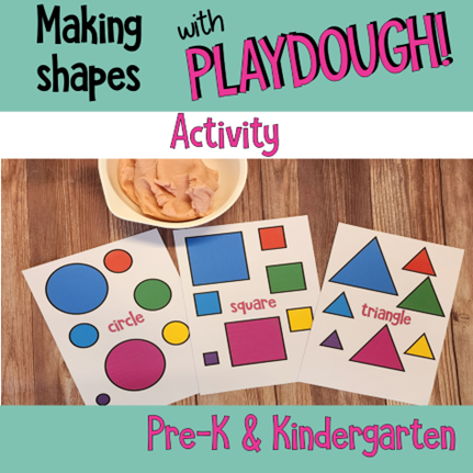Making shapes with playdough for fine motor development
