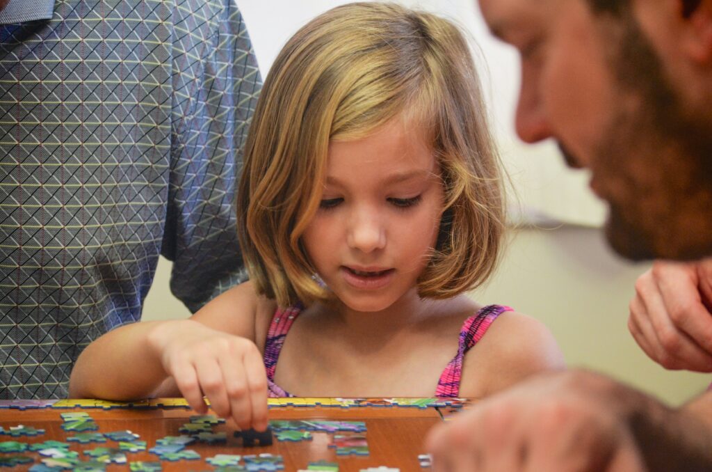 playing games and puzzles builds children's skills